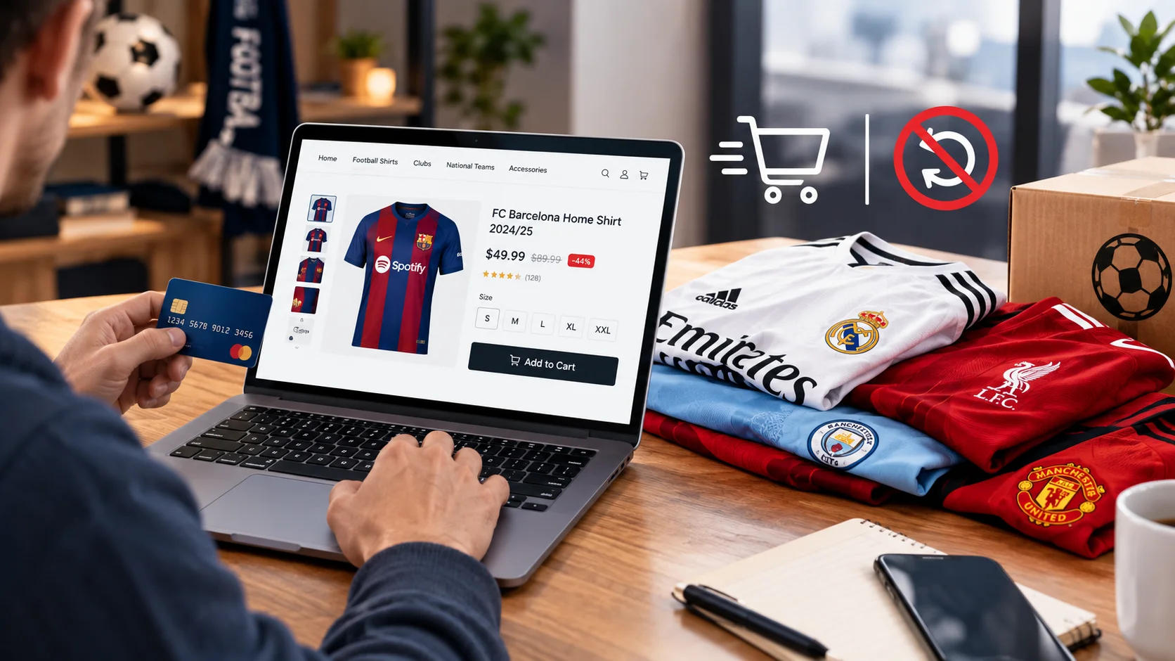Camiseta de fútbol en línea